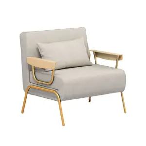 1인용 베드 스펀지형 싱글 접이식 패브릭 간이 모듈 면마 소파침대