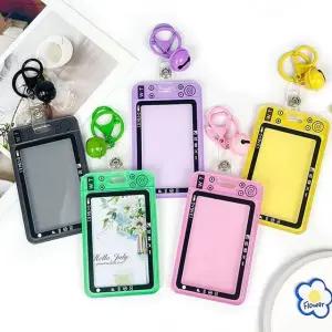 신분증홀더 사원증홀더 2개 카드지갑 투명 케이스 세트 출입증 명찰케이스 사원증 회사출입증 홀더 카드