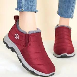 [라일리] Rly 패딩 털 스니커즈 슬립온 방한 보온 단화 겨울