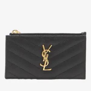 카산드르 프래그먼츠 골드 로고 지퍼 카드지갑 607915 BOW01 1000