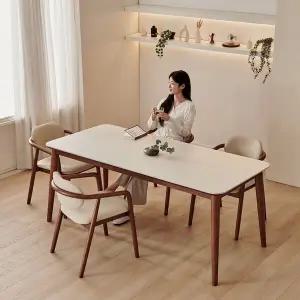 동서가구 로라 6인용 원목 세라믹 식탁 세트 1800 (의자4) DF927589