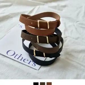 여성 벨트 허리띠 금장 남녀공용 사선 여자 슬림벨트 (국내생산)-W...