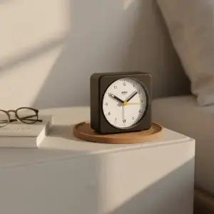 브라운 BRAUN BC03BW 클래식 아날로그 크레센도 알람 저소음 공용 탁상시계