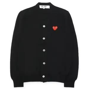 디몬트 꼼데가르송 남성 레드 하트 와펜 가디건(블랙) AX-N008 BLACK