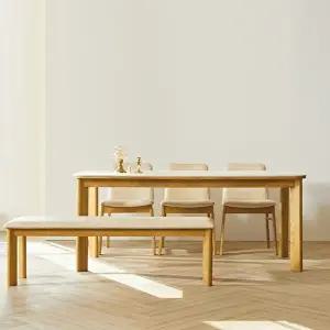 [보루네오]시나몬 6인용 세라믹 식탁 3인 벤치 1P 인조가죽 의자 3P 세트 BJM355