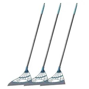 매직 실리콘빗자루 실리콘 반려동물 털 머리카락 청소 욕실 물기제거 방비 고무비 블루 E709