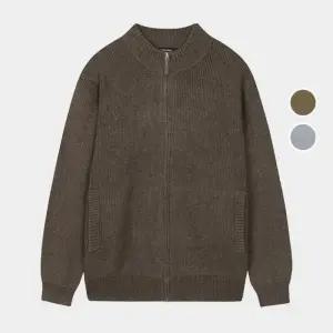 백화점 버커루 남성 루즈핏 하프넥 풀집업 니트 B234KC420P