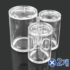 ( )3칸 원통형 아크릴 화장품정리함x2개 화장대정리함