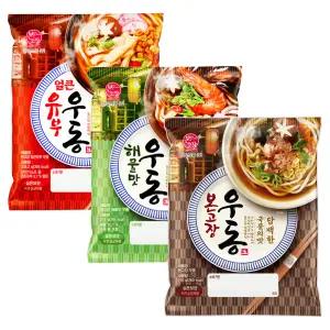 한일식품 본고장 우동 210g 3개 + 얼큰유부우동 234.2g 3개 + 해물우동 212g 3개