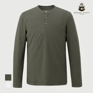 [인디안][BRUNO BAFFI] 3버튼 헨리넥 티셔츠._MUEAL4S1141