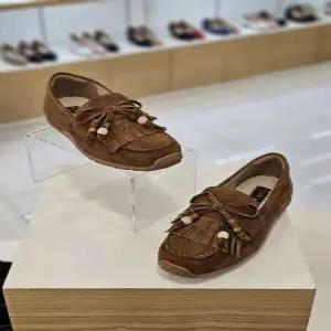 [미소페][미소페] by미소페 여성 퍼안감 스웨이드 리본 로퍼(1cm) (P003756160)