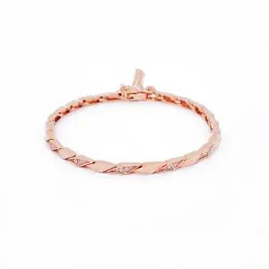 [오팔하우스] 14k 럭셔리한 마름모 큐빅 팔찌 OPDLB705