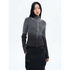 8seconds 워싱 하이넥 집업 카디건 애쉬