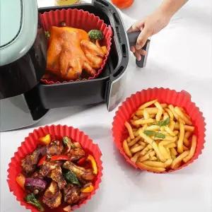 에어프라이어 용기 실리콘 전자레인지 냄비 그릇 원형 R004.-O