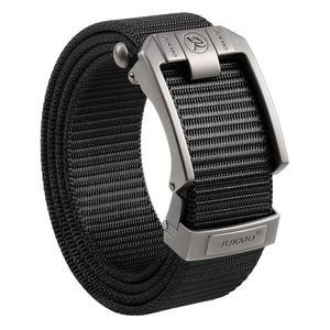 남성용 죽모 래칫 벨트, 자동 슬라이드 버클이 있는 나일론 웹 전술 맞춤형 트림 조정 가능