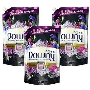 [다우니]다우니 초고농축 섬유유연제 리필 1.35L생화향기 미스티크 드럼일반겸용 3개