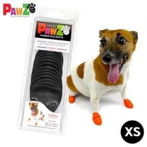 포우즈 천연 라텍스 애견신발 -XS(블랙)