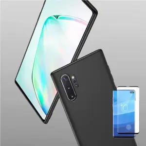 CAFELE 갤럭시노트10 슬림스키니+곡면강화유리SET huN9+9uAg