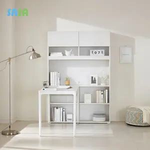 데코라인(매장상품) 플랜 1인책상+책장+상부장 세트