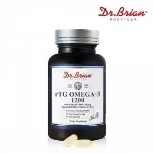 닥터브라이언 rTG 오메가3 1200 180캡슐 뼈 건강 항상화 비타민DE 레몬향