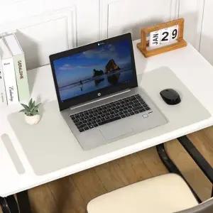 데스크패드 책상매트 롤링 휴대용 가죽 데스크매트 아이보리 (80x40cm)