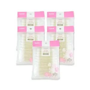 고급  5개 용면봉 개별 이지앤 개별포장 종이 면봉 100P 여행 휴대용 포장면봉