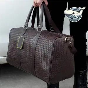 대형 여행용 캐리어 가방 브라운 체크 패턴 스포츠가방 캠핑가방 여행용보스턴백 더플백