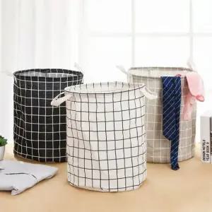 방수 접이식 세탁물 수납 바구니 세탁바구니 패브릭수납함 접이식바구니 옷정리함
