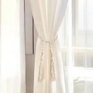 [에이치플러스몰]bns 내추럴 보헤미안 커튼 타이 커튼타이백 로프형 1P
