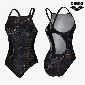아레나 여성수영복 지오볼트 선수 원피스 드롭백 A6SL1CO10BLK