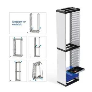 타이틀 정리함 스토리지 진열대 36개 세트 스탠드 거치대 WFLH9NF