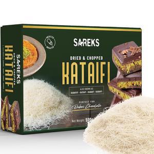 다진, 500g 쿠나파, | 건조 by (17.6온스) 파쇄 나페, 무염, 카다이프 피스타치오 식물성 도우 바, 페이스트리 필로 초콜릿 sareks 카타이피 두바이 u2013