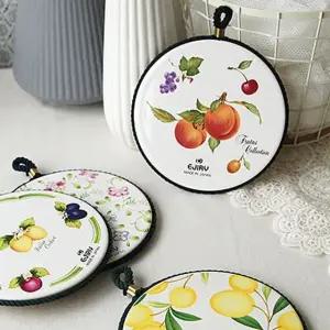 [모두모아]받침바다 각각 다른 디자인 에지리 후르츠 냄비받침 수저받침 실리콘받침 도넛받침 도자기냄비받