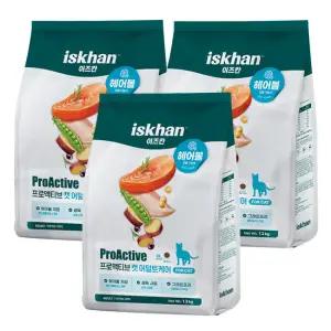 이즈칸 캣 프로액티브 기능성 고양이사료 1.2kg 어덜트 3개