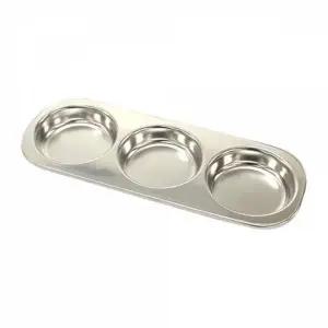 [오너클랜]WL 스텐 식판 3구 21.5x8x1.5cm 일체형식판 성인용식판