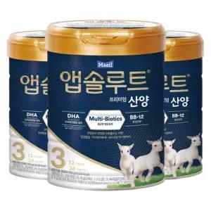 앱솔루트 프리미엄 산양 분유 3단계(12~24개월) 750g 3캔