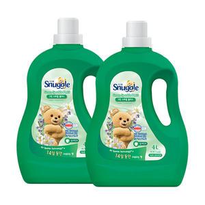 스너글 섬유유연제 그린 스파클 플러스 용기 4L, 2개