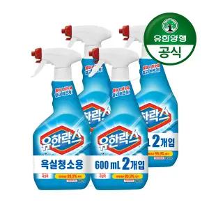 유한양행 유한락스 욕실청소용 세정제 600ml x 4개