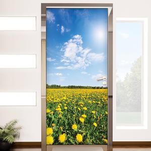 [GM데코] ip325-태양이 눈부신 노란민들레 꽃밭/현관문시트지/자연/국민현…6