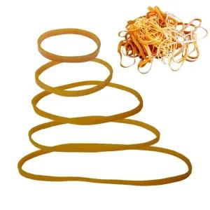 두꺼운 특수 노란고무줄 300g벌크포장 굵은 넓은 노랑 고무줄