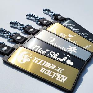 골프네임택 메탈 캐디백네임텍 레이저각인 동호회 선물 와이드형