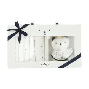 갤러리아 *(임신,출산,백일)WH)도기/구름강아지딸랑이손수건SET(44970-BHD-02)