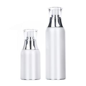 아크릴 백색 실버캡 진공에센스용기(R형) 50ml~120ml