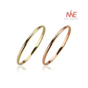 나인주얼리 18k 엥게이지2 반지 레이어드링 금반지