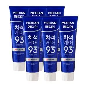 메디안 치석케어 오리지널 치약 120g 6개