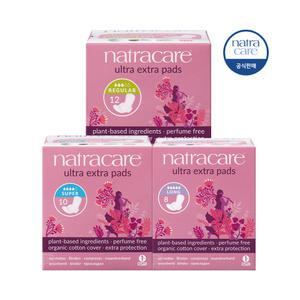 나트라케어 엑스트라패드 3팩 유기농 면생리대 팬티라이너 오버나이트