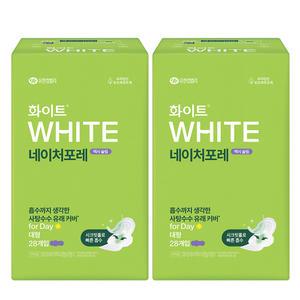 화이트 생리대 네이처포레 맥시슬림(날개형) 대형(28P) x 2팩