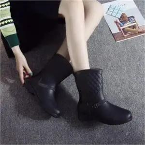 [오노마]ONM 쿨샵 여자 레인부츠 퀄팅 디자인 미들부츠 패션장화 (S8123289)