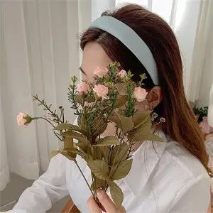 [셀러허브]여자 와이드 무지 클래식 화이드 새틴 머리띠 헤어밴드 (S7760924)