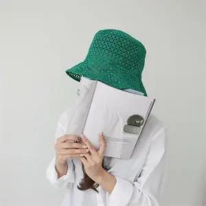 [셀러허브]여자 펀칭 깅엄 무지 남자 벙거지 모자 (S8287844)